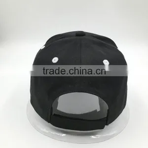 Custom Design 6 Panel Embroidered Black Cotton Baseball Cap thumbnail-4