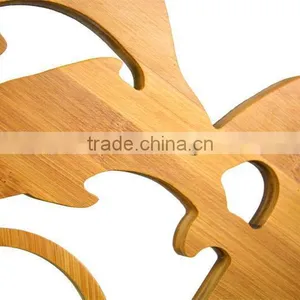 WR002/100% Bamboo Material Hot Sale Dolphin Shaped Bamboo Red Wine Rack thumbnail-6