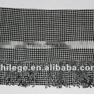 Rectangle Grid Men Knitting Wool Shawl Scarf thumbnail-1