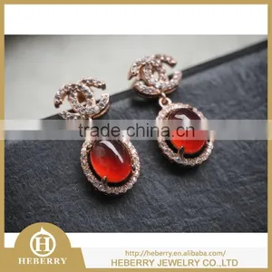 Precious Garnet Gemstone Earring Crystal Wholesale thumbnail-3