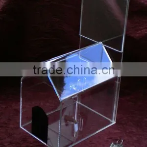 Acrylic Clear Dog-House Style Donation Box (AD-F-005) thumbnail-1