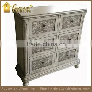 Distressed Finish Wooden Drawer Storage Cabinet thumbnail-1