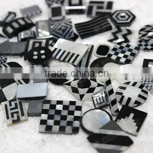 MOP+Black Onyx Mosaic,wholesale Gemstone Mosaic for Cuff Buttons thumbnail-2