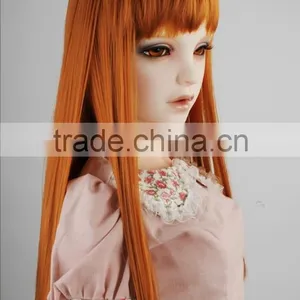 New Arrival Synthetic Orange Straight 1/3 BJD Doll Wig thumbnail-3