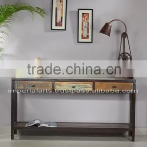 Iron Wood Console Table thumbnail-1