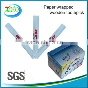 2016 Hot Sales Cheapest High Quality 4 Sides Paper Wrapped Wooden Toothpick, Wooden Toothpick Factory in China thumbnail-1