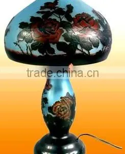 BLUE Antique Cut Glass Lamps thumbnail-1
