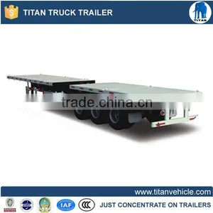 40ft 45 ft Extendable Container Flatbed Semi Trailer for Sale thumbnail-1