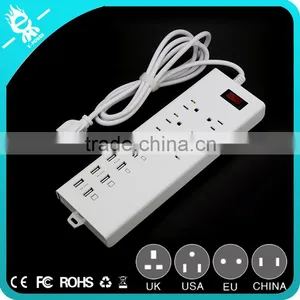 Desktop Multiple USB Charging Station Surge Protected Outlets Power Strip thumbnail-5