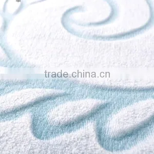Flower Embossed Flannel Fleece Fabric,3d Bedding Sets Fabric thumbnail-3