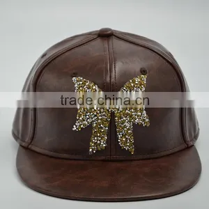 Faux Leather Snapback Cap thumbnail-1
