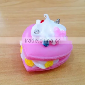 Heart Shape Fake Macaroon Keychain / Cell Phone Strap thumbnail-1