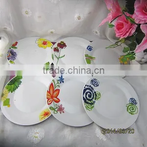 Hot Sale Ceramic Dinner Plate With Flower, Popular Designs Ceramics Plate , Soup Plate thumbnail-1