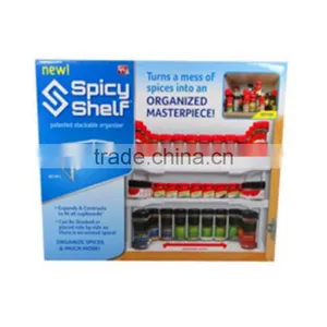 Plastic Spicy Shelf Saving Space Cabinet Spice Bottle Organizer Shelf thumbnail-6