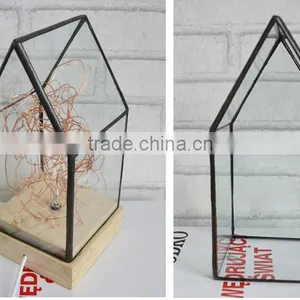 Creative DIY House Design Fireworks Silver Flower Glass House Atmosphere Night Light, Decorative Table Bedroom Warm Night Light thumbnail-5