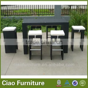 6 Seaters Modern Outdoor Rattan Wicker Bar Furniture thumbnail-2
