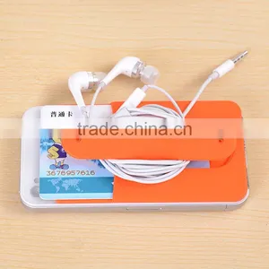 New Arrival 3m Sticker Silicone Card Pocket and no Charger Mobile Phone Holders thumbnail-3