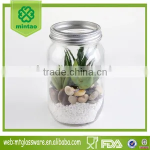High Quality Glass Vases for Home Decoration Glass Mason Jar thumbnail-1
