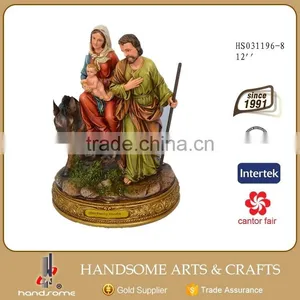 Resin Religious Jesus Birth Holy Family Statue thumbnail-1