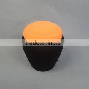 Antique Pure Black Color Ceramic Urn With Yellow Cover thumbnail-1