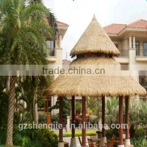 LXY081208 High Quality Fire Proof Environmental Friendly Plastic Artificial Bali Thatch Roofing Synthetic Thatch Roof thumbnail-1