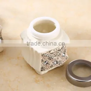 Middle East Style Ceramic Canister Set With Stainless Metal Stand thumbnail-5