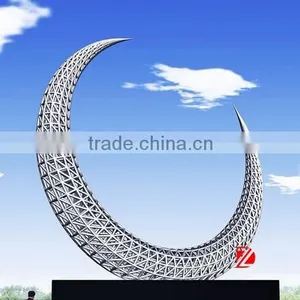 Square Stainless Steel Crescent Sculpture thumbnail-1