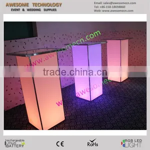 High-gloss White Acrylic Framed Modular Lighted Portable Pedestals (TA110A) thumbnail-5