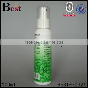 2017 Hot New Products Round Shoulder Screen Printing Cosmetic Toner Fragrance Perfume White 100ml Plastic Spray Bottle thumbnail-3