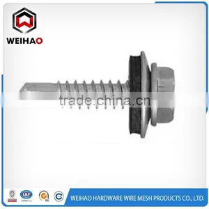 Zinc Plated Galvanized Hex Head Self Drilling Screw With EPDM Washer thumbnail-1