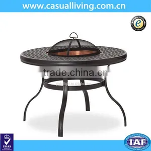 Cast-Aluminum Fire Pit With Table thumbnail-1