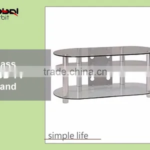 Modern Design Home Furniture Storage Rack Tempered Glass Corner TV Cabinet thumbnail-3