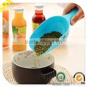 12oz Blue Pretty Mini Plastic Food Scoop, OEM Unique Blue Scoop for Kitchen, OEM Mini Plastic Scoops for Sale thumbnail-1