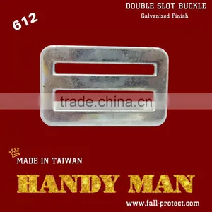 612-3 Hardware Parts Bag Buckle Harness Buckle Stamped Steel Double Slot Quick Buckle thumbnail-1