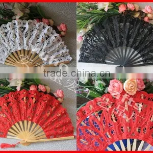 Beatutiful and Colorful Wedding Folding Lace Fan thumbnail-1