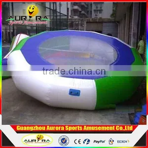 Custom Inflatable Water Trampoline Floating Island Raft Inflatable Jumping Bouncer for Sale thumbnail-1