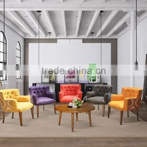 Sofa Chair For Lounge Room, Decorated With Button - Tufting Back Rest Multi Color thumbnail-2