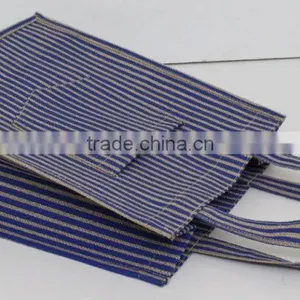 Hot One Color Allover Strip Print Male Hifashionable Tote Bag With Pocket - pp Laminated Jute Fabric thumbnail-5