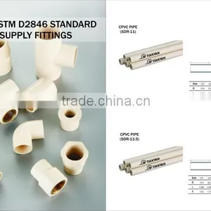 CPVC ASTM SCH2846 FITTINGS PIPES FOR HOT WATER SUPPLY thumbnail-1