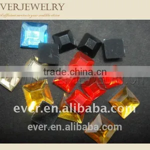 Flat Back Square Acrylic Rhinestone, Square Acrylic Stone thumbnail-1