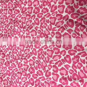 300t Pongee Fabric 100% Polyester,garment Fabric,pink Leopard-print Fabric thumbnail-1