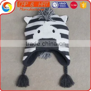 Kid Size Animal Knitted Crochet Earflap Hats thumbnail-1