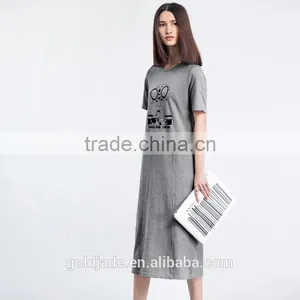 Robot Pattern Printing Casual Wear Womens Stylish Maxi Dress Summer Dress Evening Dress Long Maxi Dresses thumbnail-2