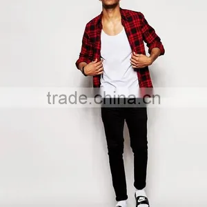 2017 Competitive New Design Custom Manufacture White Color Gym Wear Comfortable 100% Cotton Fashion Running Men's Tank Vest thumbnail-4