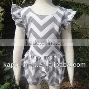 Hot Sales Chevron Cotton Romper, Zig Zag Romper for Little Baby thumbnail-1