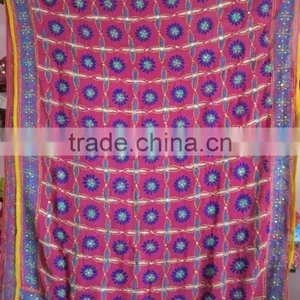 Hand Embroidered PHULKARI GEORGETTE DUPATTA SHAWL thumbnail-1