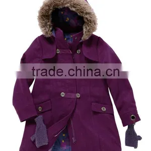 Girl's Wool Mix Coat thumbnail-1