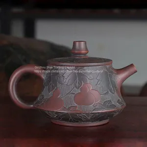 Clay Tea Pot 160ml Nixing Pottery Teapot Kung Fu Tea Set Family Use Pot thumbnail-2
