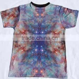 Galaxy Sublimation T-shirt, Cheap Fashion Sublimation Tee thumbnail-2