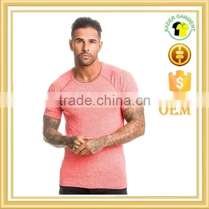Raglan Sleeve Custom Printed Fitness Shirts , Gym Fitted t Shirt thumbnail-1